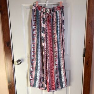 Three Bird Nest Multicolor Boho Pants